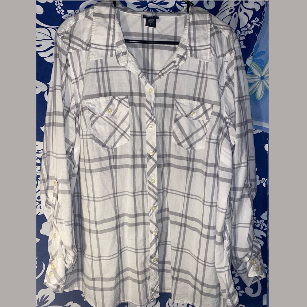 Torrid Gray and White Flannel